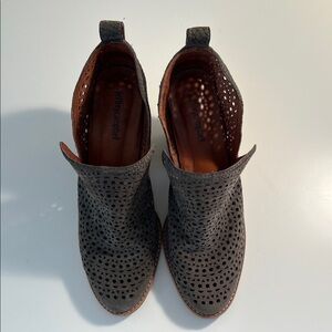 Jeffrey Campbell Perforated Gray Ankle Booties